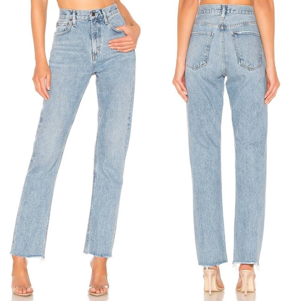 Agolde Light Wash Straight Leg Jeans